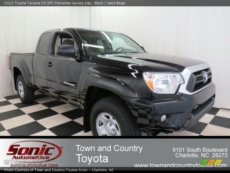 Black / Sand Beige 2013 Toyota Tacoma V6 SR5 Prerunner Access Cab