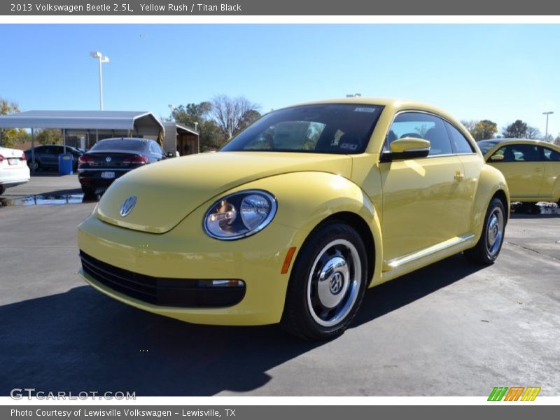 Yellow Rush / Titan Black 2013 Volkswagen Beetle 2.5L