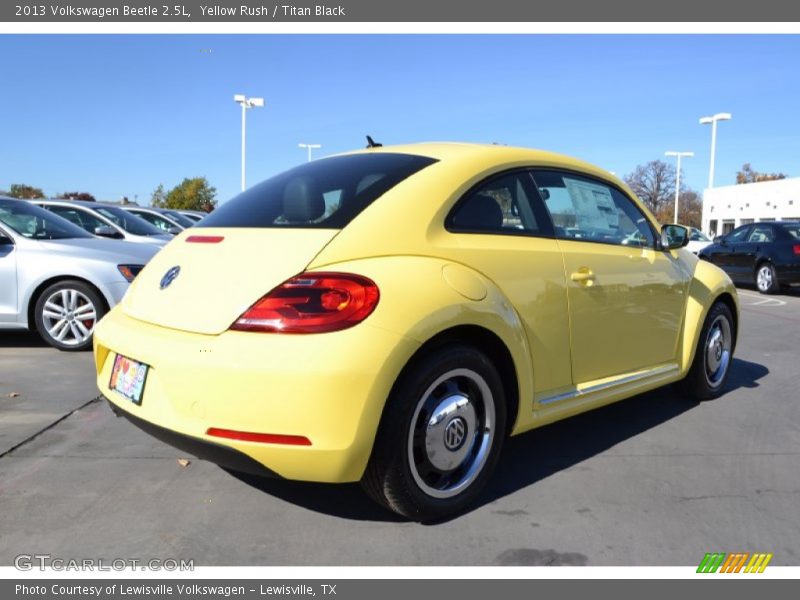 Yellow Rush / Titan Black 2013 Volkswagen Beetle 2.5L