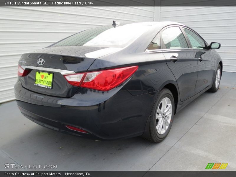 Pacific Blue Pearl / Gray 2013 Hyundai Sonata GLS