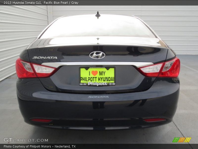 Pacific Blue Pearl / Gray 2013 Hyundai Sonata GLS