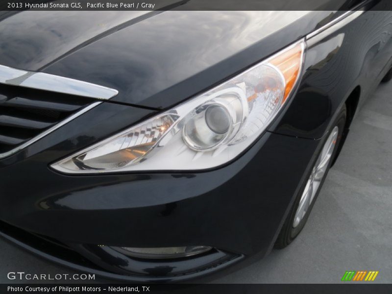 Pacific Blue Pearl / Gray 2013 Hyundai Sonata GLS