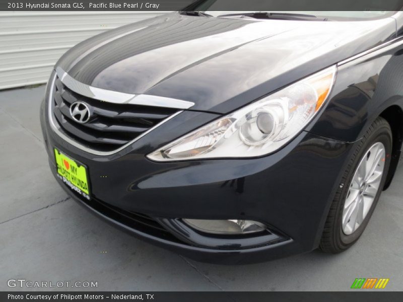 Pacific Blue Pearl / Gray 2013 Hyundai Sonata GLS