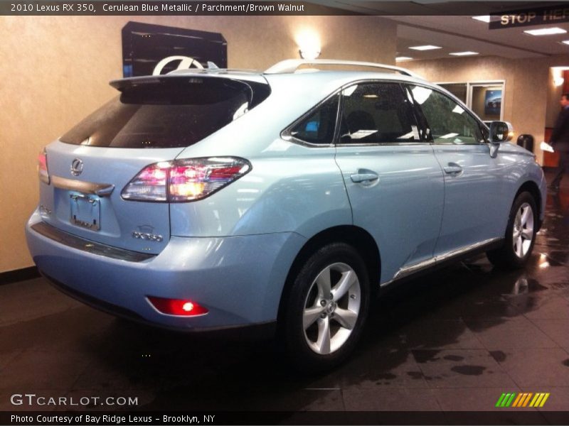 Cerulean Blue Metallic / Parchment/Brown Walnut 2010 Lexus RX 350