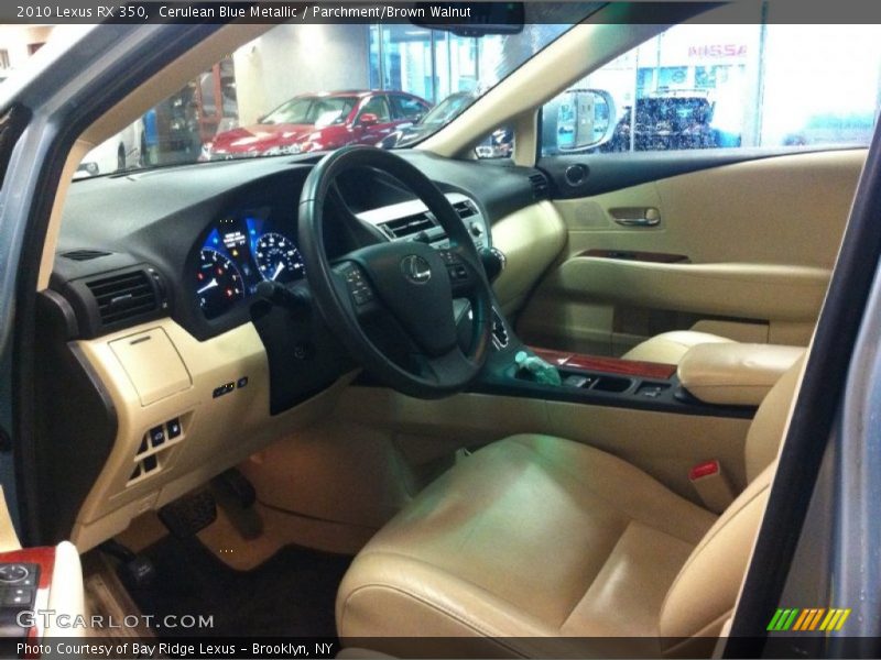 Cerulean Blue Metallic / Parchment/Brown Walnut 2010 Lexus RX 350