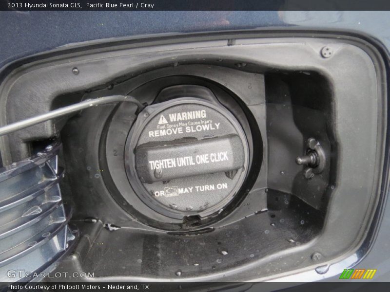 Pacific Blue Pearl / Gray 2013 Hyundai Sonata GLS