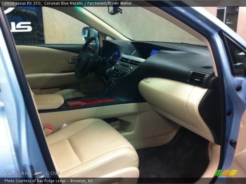 Cerulean Blue Metallic / Parchment/Brown Walnut 2010 Lexus RX 350