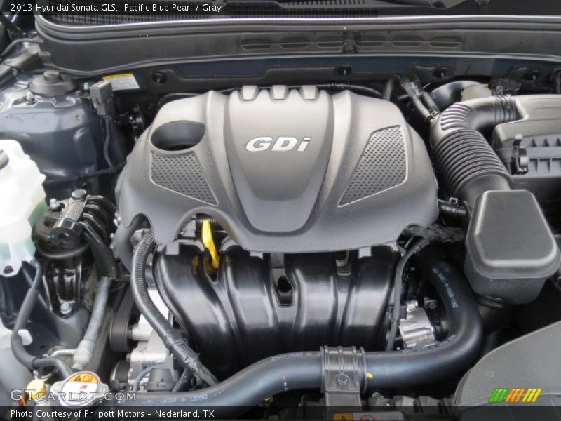 Pacific Blue Pearl / Gray 2013 Hyundai Sonata GLS