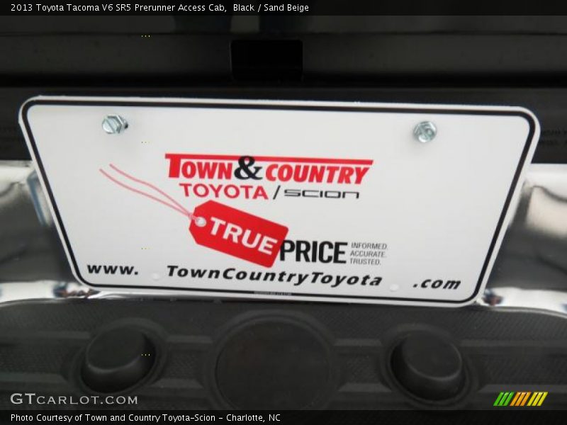 Black / Sand Beige 2013 Toyota Tacoma V6 SR5 Prerunner Access Cab