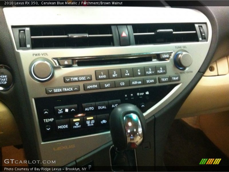 Cerulean Blue Metallic / Parchment/Brown Walnut 2010 Lexus RX 350