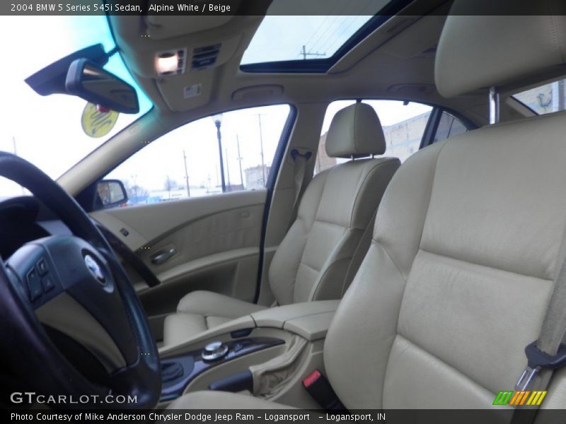 Alpine White / Beige 2004 BMW 5 Series 545i Sedan