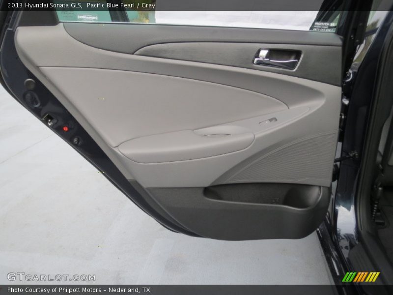 Pacific Blue Pearl / Gray 2013 Hyundai Sonata GLS