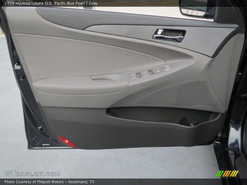 Pacific Blue Pearl / Gray 2013 Hyundai Sonata GLS
