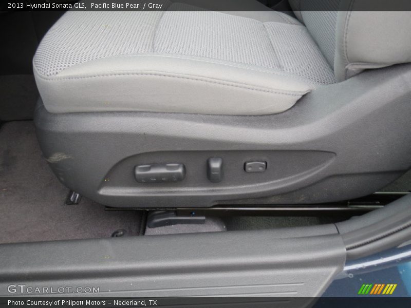 Pacific Blue Pearl / Gray 2013 Hyundai Sonata GLS