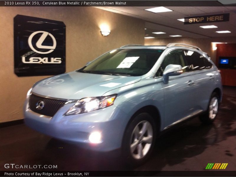 Cerulean Blue Metallic / Parchment/Brown Walnut 2010 Lexus RX 350