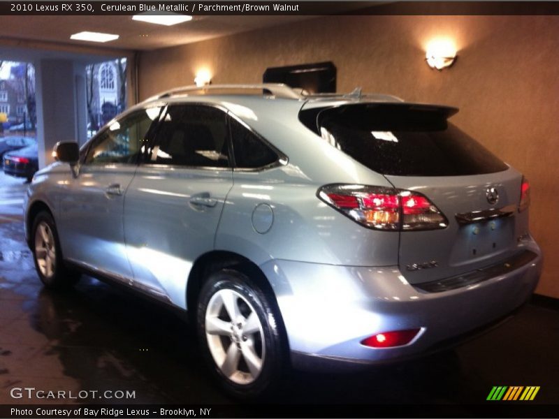 Cerulean Blue Metallic / Parchment/Brown Walnut 2010 Lexus RX 350
