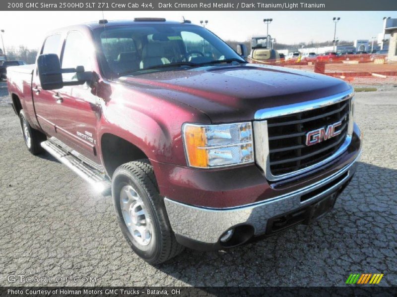 Dark Crimson Red Metallic / Dark Titanium/Light Titanium 2008 GMC Sierra 2500HD SLT Z71 Crew Cab 4x4