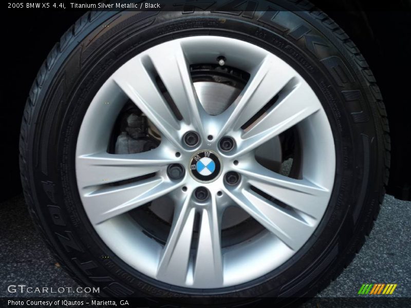 Titanium Silver Metallic / Black 2005 BMW X5 4.4i