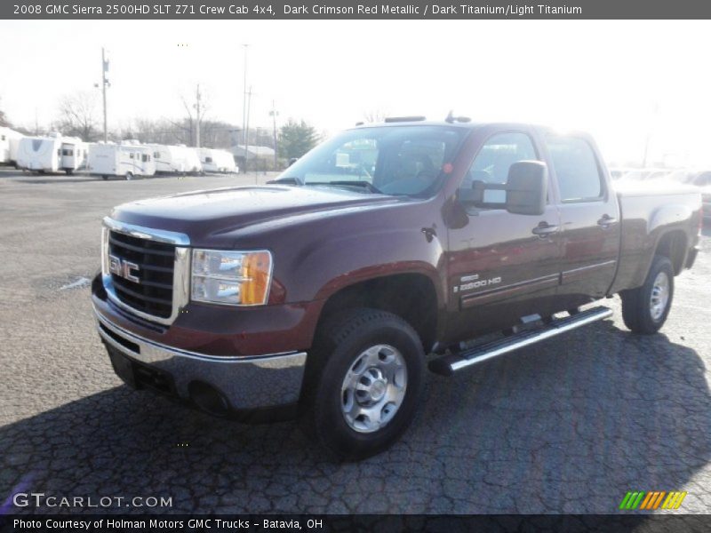 Dark Crimson Red Metallic / Dark Titanium/Light Titanium 2008 GMC Sierra 2500HD SLT Z71 Crew Cab 4x4