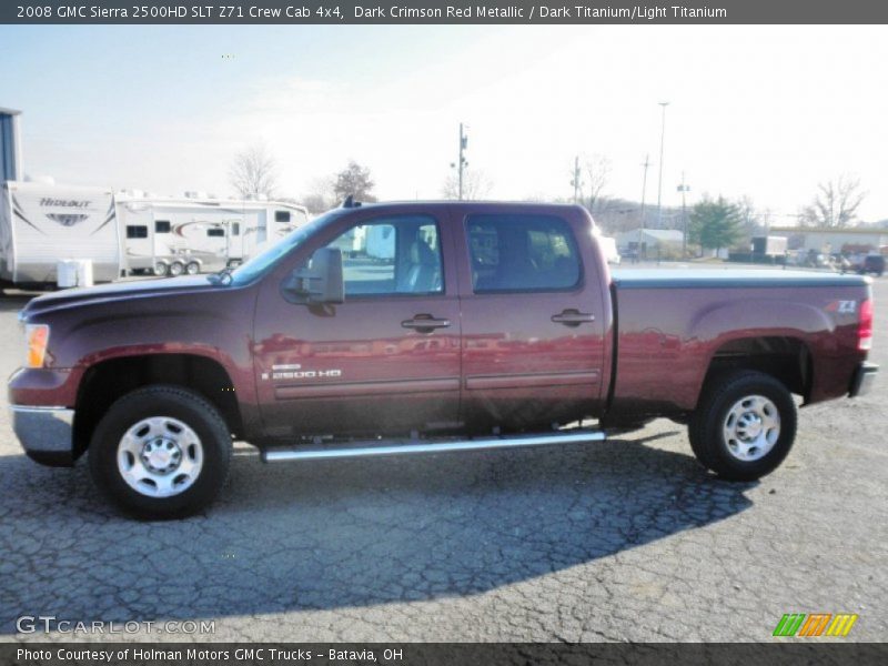 Dark Crimson Red Metallic / Dark Titanium/Light Titanium 2008 GMC Sierra 2500HD SLT Z71 Crew Cab 4x4
