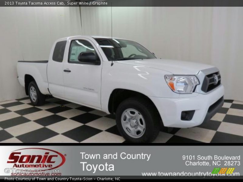 Super White / Graphite 2013 Toyota Tacoma Access Cab