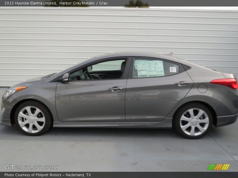 Harbor Gray Metallic / Gray 2013 Hyundai Elantra Limited
