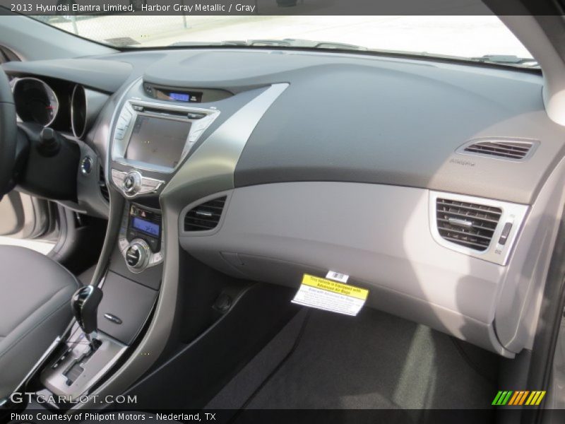 Harbor Gray Metallic / Gray 2013 Hyundai Elantra Limited