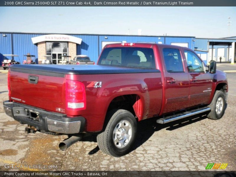 Dark Crimson Red Metallic / Dark Titanium/Light Titanium 2008 GMC Sierra 2500HD SLT Z71 Crew Cab 4x4