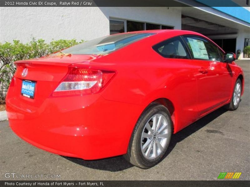 Rallye Red / Gray 2012 Honda Civic EX Coupe