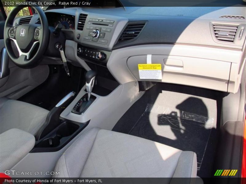 Rallye Red / Gray 2012 Honda Civic EX Coupe