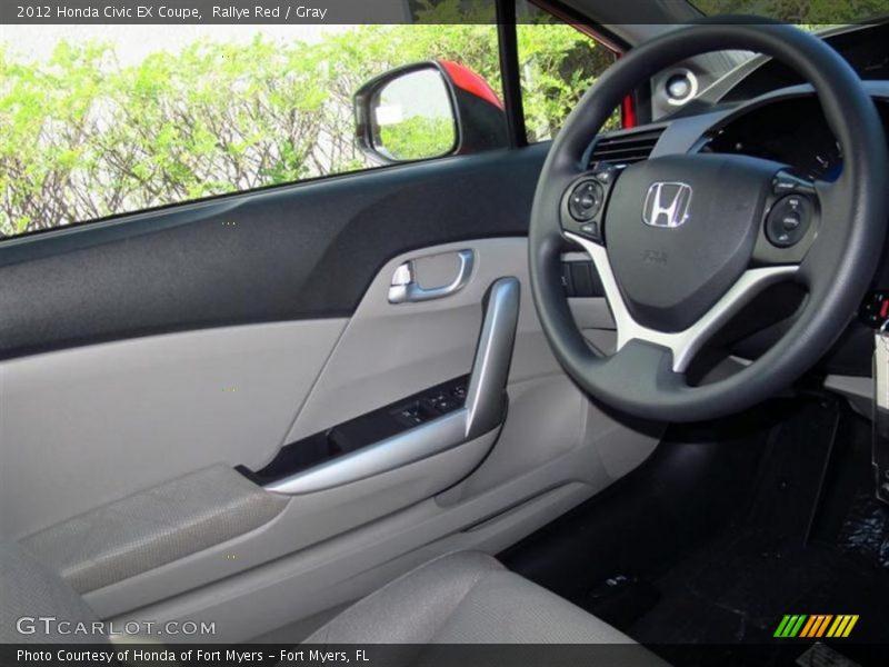 Rallye Red / Gray 2012 Honda Civic EX Coupe