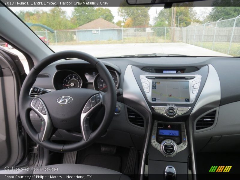 Harbor Gray Metallic / Gray 2013 Hyundai Elantra Limited