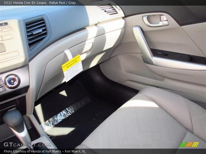 Rallye Red / Gray 2012 Honda Civic EX Coupe