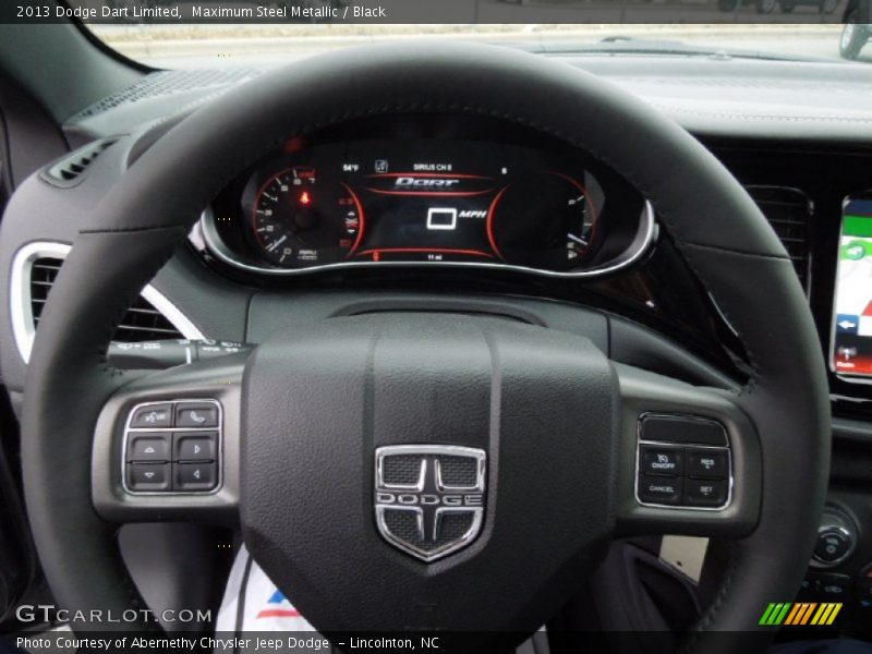Maximum Steel Metallic / Black 2013 Dodge Dart Limited