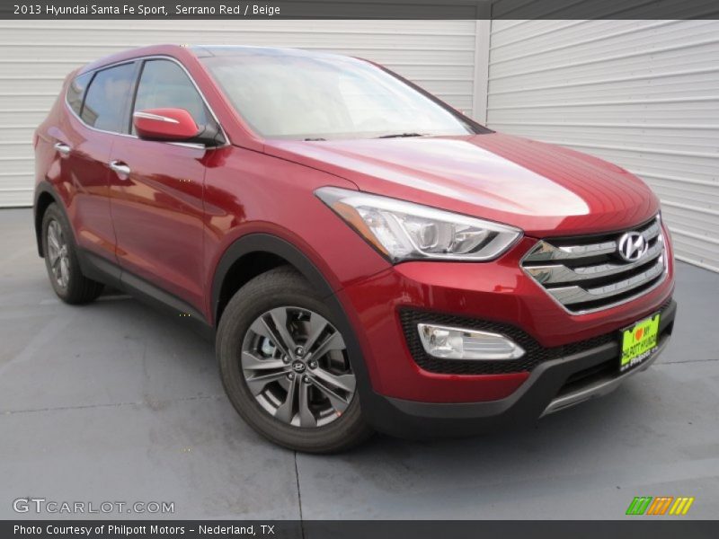 Serrano Red / Beige 2013 Hyundai Santa Fe Sport