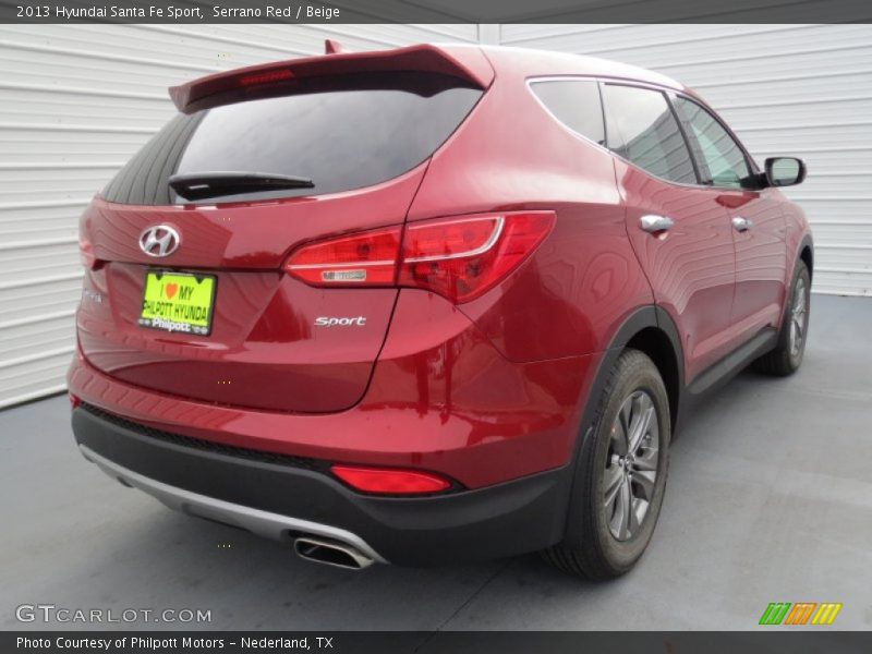 Serrano Red / Beige 2013 Hyundai Santa Fe Sport