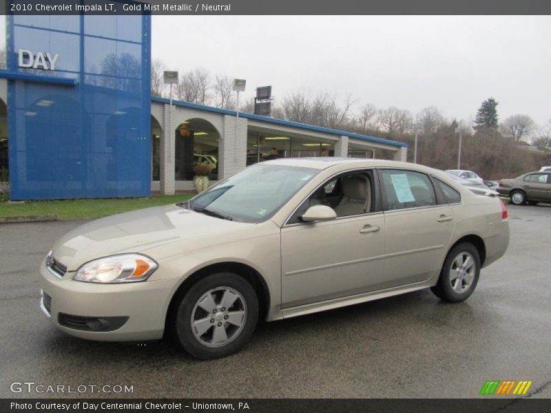 Gold Mist Metallic / Neutral 2010 Chevrolet Impala LT