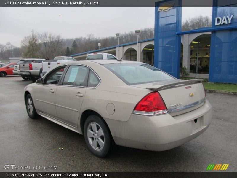 Gold Mist Metallic / Neutral 2010 Chevrolet Impala LT