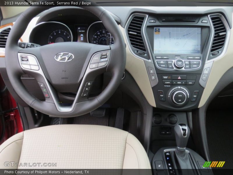 Serrano Red / Beige 2013 Hyundai Santa Fe Sport