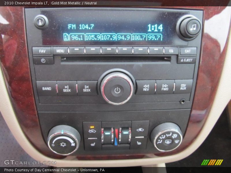 Gold Mist Metallic / Neutral 2010 Chevrolet Impala LT