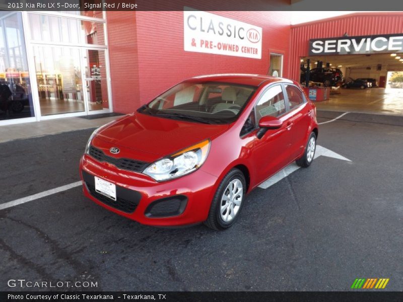 Signal Red / Beige 2013 Kia Rio LX 5-Door