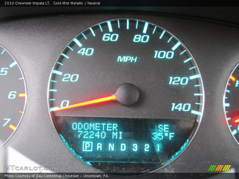 Gold Mist Metallic / Neutral 2010 Chevrolet Impala LT