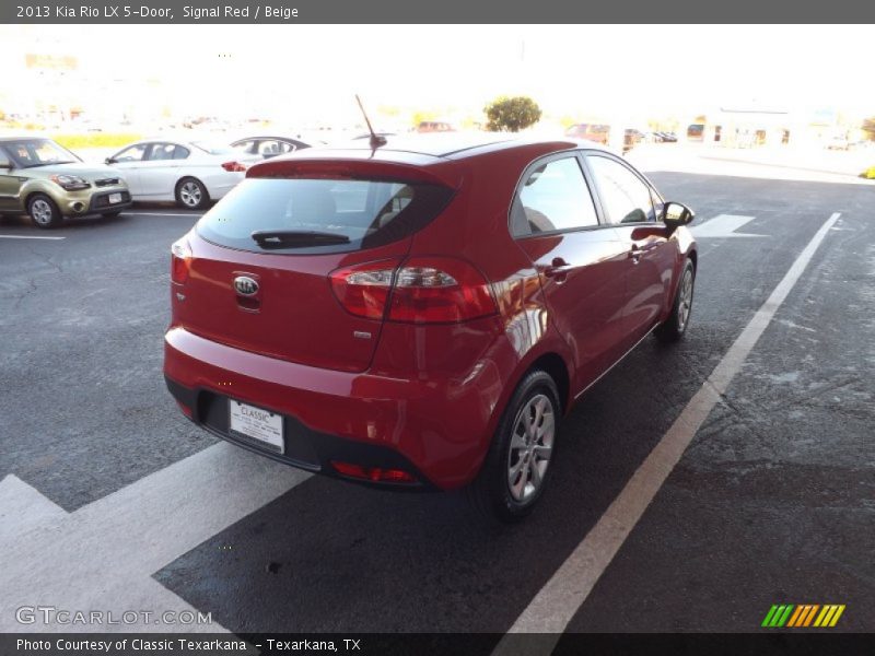 Signal Red / Beige 2013 Kia Rio LX 5-Door