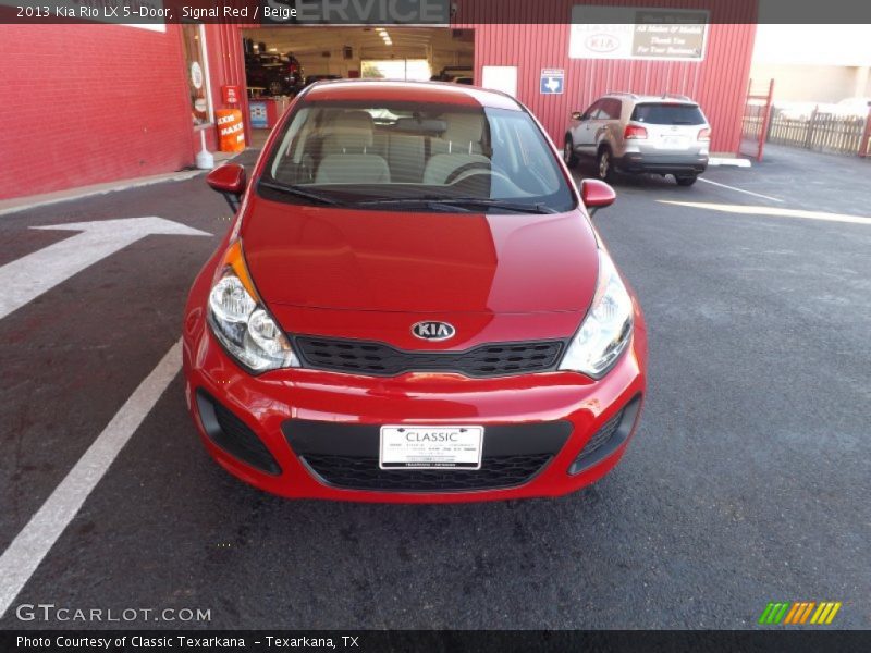 Signal Red / Beige 2013 Kia Rio LX 5-Door