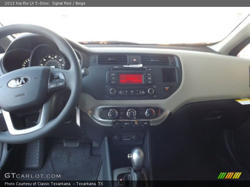 Signal Red / Beige 2013 Kia Rio LX 5-Door