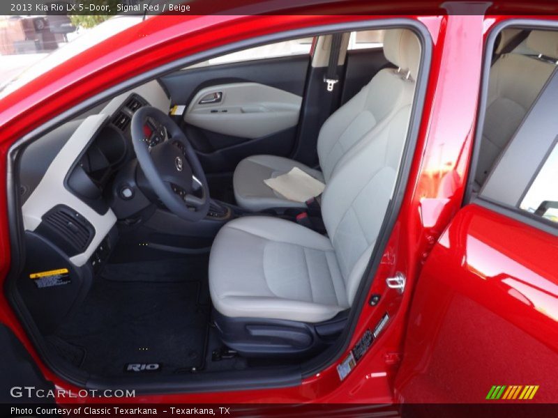 Signal Red / Beige 2013 Kia Rio LX 5-Door