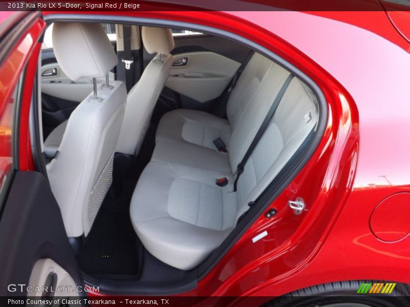 Signal Red / Beige 2013 Kia Rio LX 5-Door