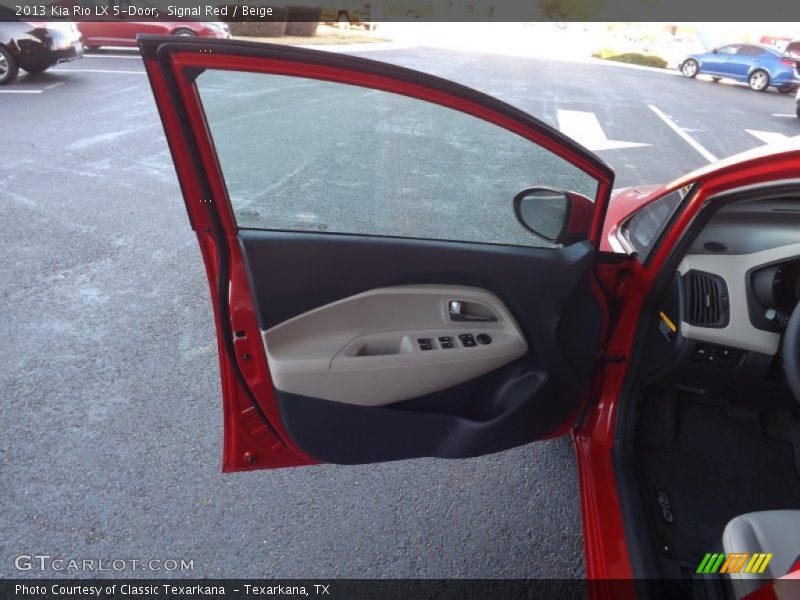 Signal Red / Beige 2013 Kia Rio LX 5-Door