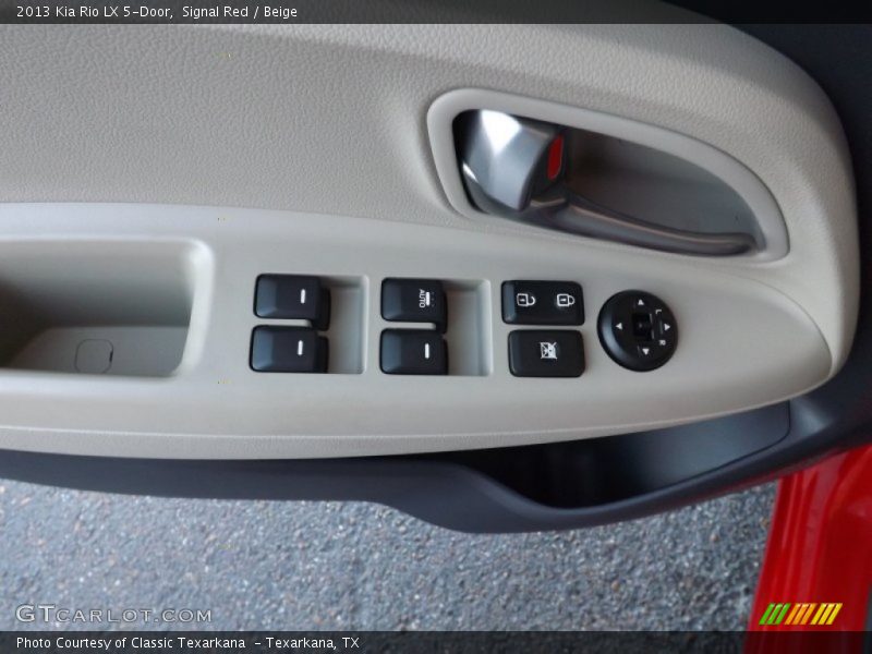 Signal Red / Beige 2013 Kia Rio LX 5-Door