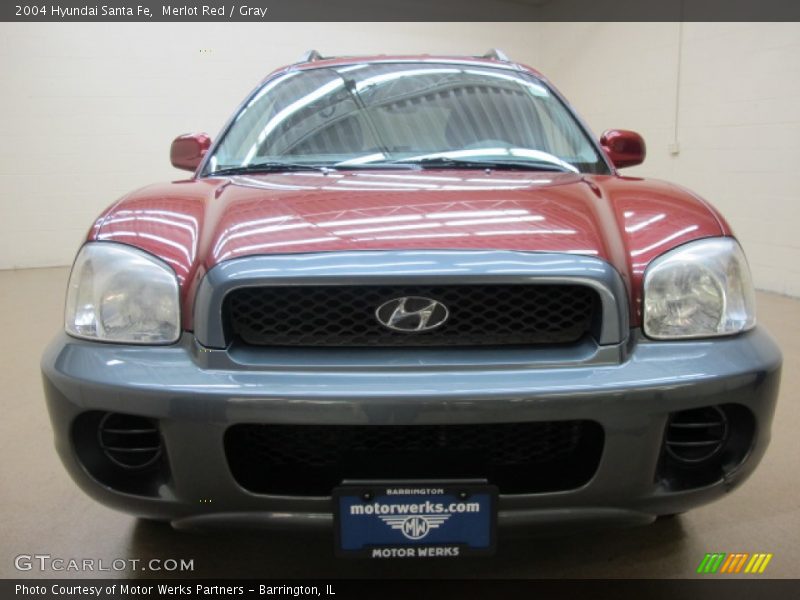 Merlot Red / Gray 2004 Hyundai Santa Fe